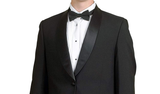 Men's Vintage Black Tuxedo Jacket with Satin Shawl Lapel by Broadway Tuxmakers