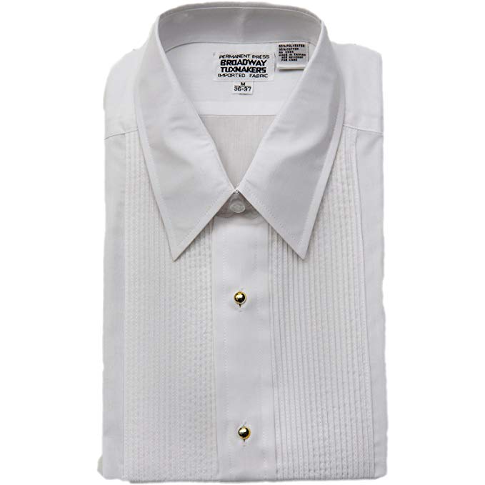 Men's White Laydown Collar Tuxedo Shirt Men's White Laydown Collar Tuxedo Shirt