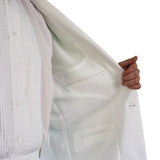 Men's One Button White Tuxedo Dinner Jacket with Shawl Collar