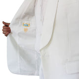 Men's One Button White Tuxedo Dinner Jacket with Shawl Collar