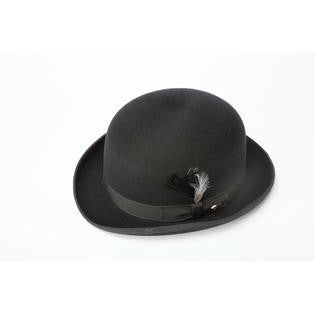 Men's 100% Wool Black Derby Bowler Hat By Capas