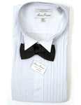Men's White Tuxedo Shirt with Black Bow Tie