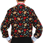 Men's Lucky Casino Las Vegas Themed Tuxedo Shirt Roulette Gambling