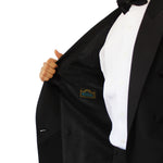 Men's New Vintage 2 Piece Double Breasted Peak Lapel Black Tuxedo