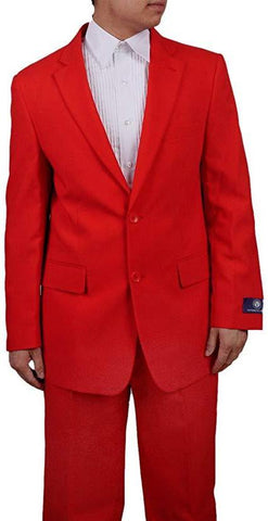 Men's 2 Button Red Dress Suit New