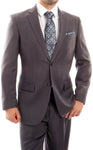 Men's 2 Button Gray Wool Dress Suit New