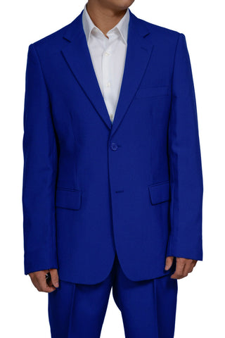 Men's 2 Button Slim Fit Indigo Blue Dress Suit New