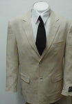 Men's 100% Linen Two Button Tan  Beige Dress Suit