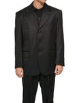 New Men's Three Piece Black Gangster Pinstripe Dress Suit with Matching Vest