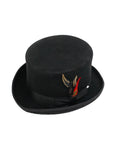 Men's 100% Wool Black Topper Top Hat By Capas