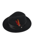 Men's 100% Wool Black Untouchable Fedora Style Hat
