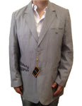 New Men's Stacy Adams Two Button Gray (Grey) Blazer Suit Jacket New