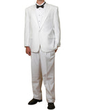 Men's Classic  One Button Two Piece White Tuxedo Suit
