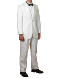 New Men's One Button White Shawl Collar Tuxedo Suit