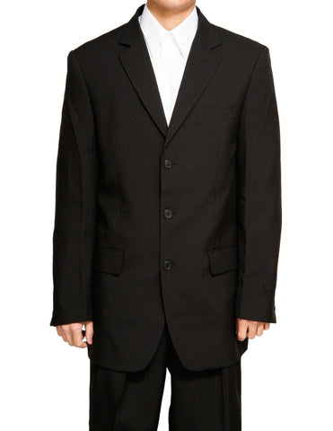 Men's Single Breasted Black Three Button Dress Suit New