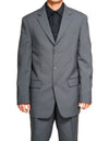 Men's Single Breasted Gray Three Button Dress Suit New