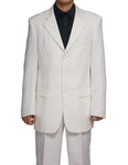 Men's Single Breasted Cream (Soft White) Three Button Dress Suit New