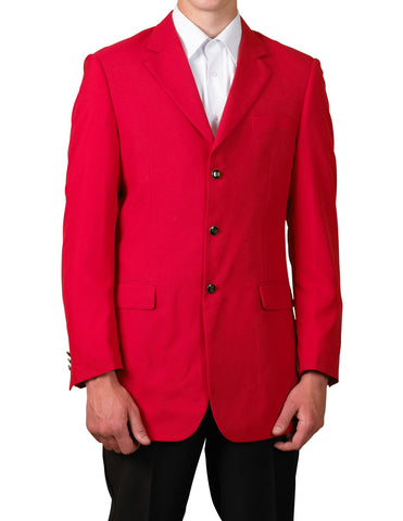 Men's Red Single Breasted Three Button Blazer Sportscoat Dinner Suit Jacket New