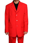 Men's Single Breasted Red Three Button Dress Suit New
