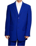 Men's Single Breasted Royal Blue Three Button Dress Suit New