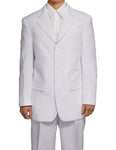 Men's Three Button White Dress Suit