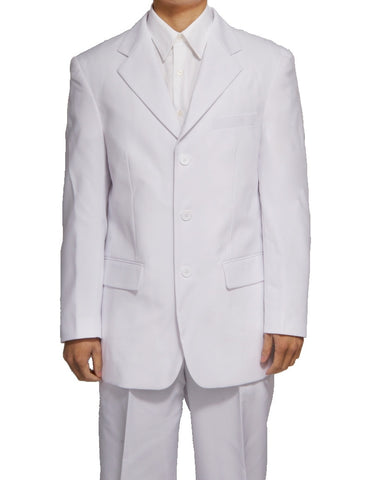 Men's Three Button White Dress Suit