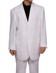Men's 100% Linen Two Button White Dress Suit