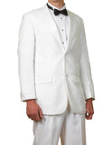 New Men's White Two Button Tuxedo Suit