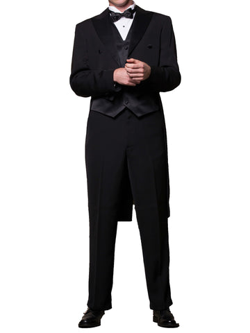 Men's Black Tuxedo with Tails Includes Jacket and Pants  Brand New