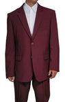 Mens 2 Button Single Breasted Burgundy Dress Suit New